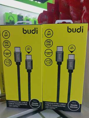 Budi PD 65W USB Type-C to Type-C Reversible braided cable image 1