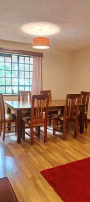 Big  Mahogany Dining table with 6 chairs image 1