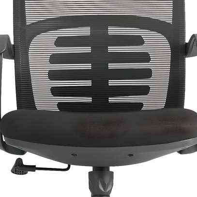 Office Chair: Mesh Strong Back Clerical Black Office Chair image 3