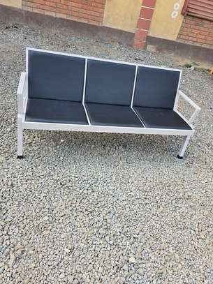 Office Bench: Heavy Gauge Three Seater Leather Bench image 3