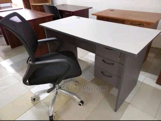 Office desk with swivel chair image 1