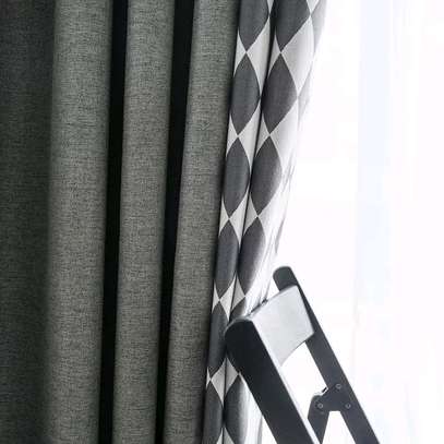 Grey curtains sheers image 3