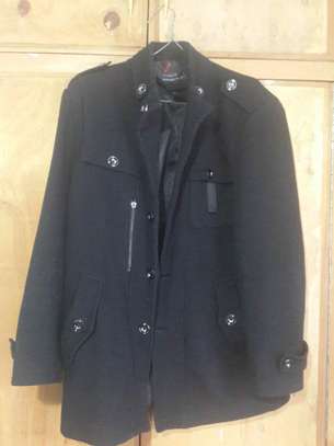 Black short trenchcoat Size XL image 4