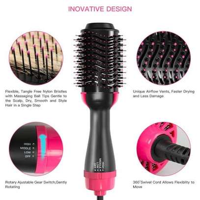 3-IN-1 One Step Hair Dryer 1000W Hot Air Brush Negative Ions Hair Dryer Comb Curler Electric Ionic Straightener Brush image 3