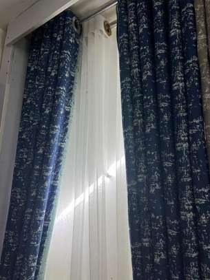 Beautiful blue curtains image 7