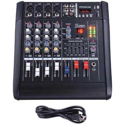 4CH Mixer With Amplifier DSP Effects, MP3 Player, USB, BT image 1