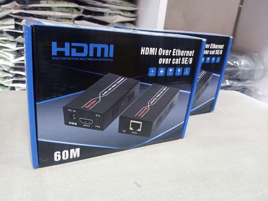 HDMI Extender 196 Ft/60M 1080P Over Cat6/Cat7 Cable For HDTV image 1