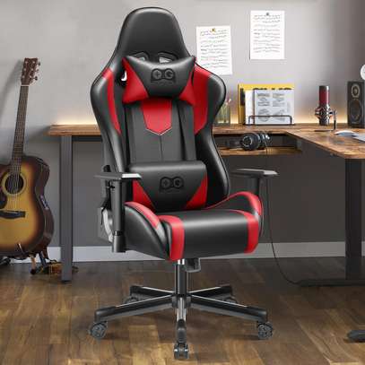 Office Chair : Pu Leather Reclining Racing Office Chair image 3