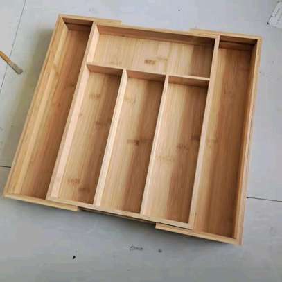 *Multifunctional bamboo drawer organiser image 1
