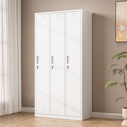 Industrial Office Storage 3-Door Metal Cabinet image 3