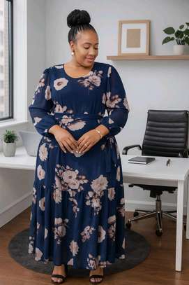 Flowered maxi dress image 9