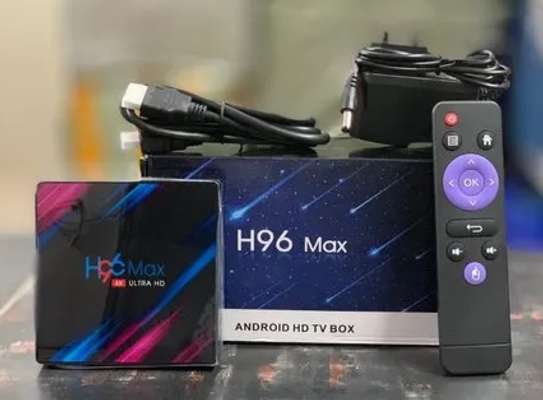 H96 Max 4K Android 10.0 TV Box 4GB RAM 64GB ROM. image 1