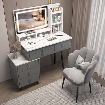 Modern Dressing Table with Storage Cabinet image 2