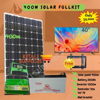 400w solar fullkit with 40" tv image 2