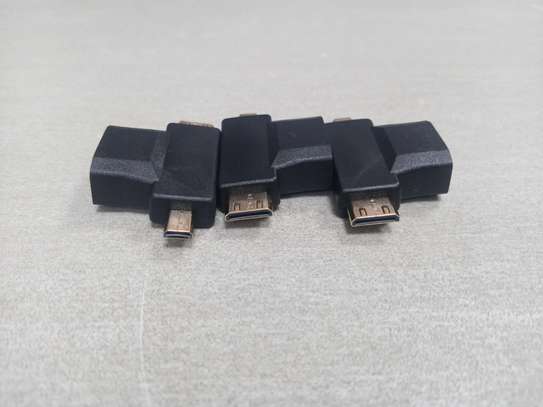 Generic HDMI Female To Mini HDMI Male + Micro HDMI Male image 1