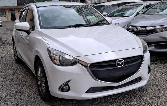 Mazda Demio white Color 2019 model fully loaded image 1