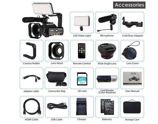 4K Camcorder Video Camera ORDRO AC3 1080P 60FPS image 1