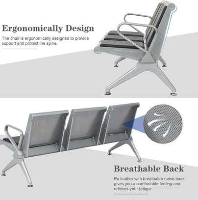 3 Seater Aluminum Strong Reception Waiting Bench image 10