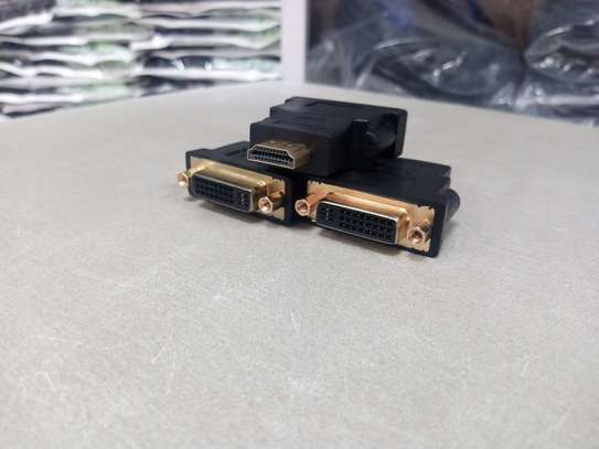 old Plated Hdmi 19 Pin Male To Dvi 24 + 5 Pin Female Adapter image 2