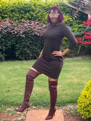 Brown Thigh High Boots From UK image 3
