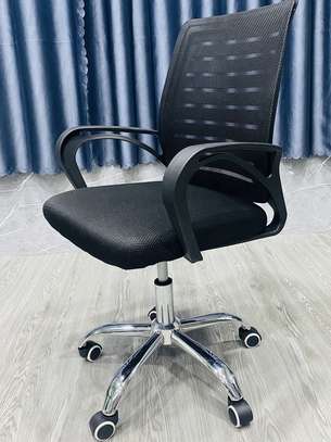 Office Chair: Multipurpose Mesh Reception Chair – Black image 5