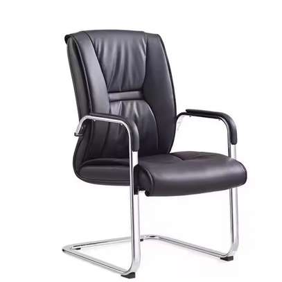 Ergonomic Leather Executive Guest Chair image 3