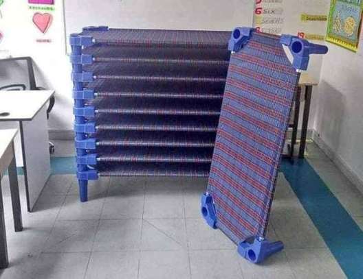 Durable Kindergarten Portable bed cot image 3