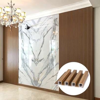 Classy accent wall fluted panels image 2