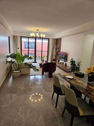 Modern Dining Table Set 6-Seater Beige Upholstered image 2