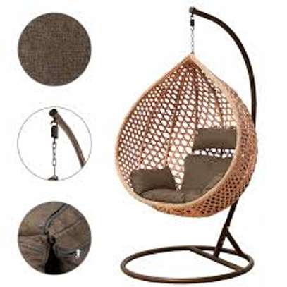 Outdoor Rattan Hanging Hammock-Swing Chair (Cushioned) image 7