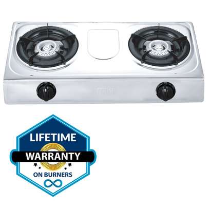 Gas Stove, Table Top, Stainless Steel, 2 Burner MGS2102 image 1