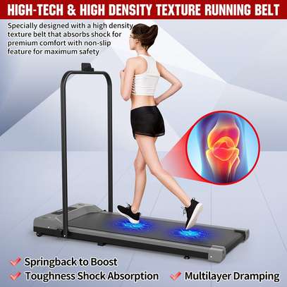 2 in 1 Foldable & Compact Treadmill for Small Spaces image 1