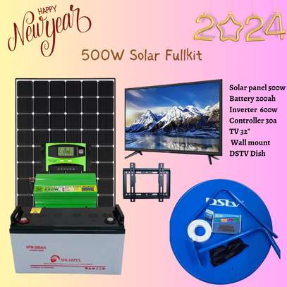Solar fullkit 500watts with free dstv dish image 1