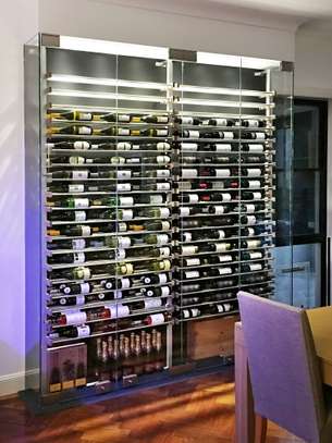 Alluminium & glass wine racks both domestic & commercial. image 1