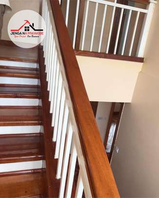 Wooden frame staircase installation image 1
