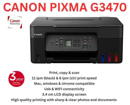 Canon IJ MFP G3470 AIO Printer3 in one wifi enabled. image 2