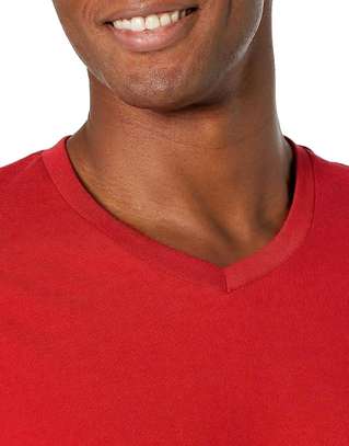 Red V-Neck T-shirts image 3