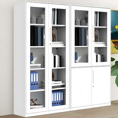 White Steel Vertical Filing Cabinet image 4