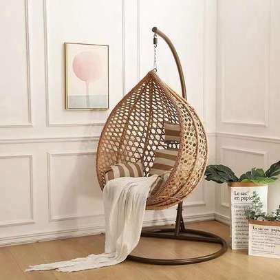 Garden Hanging Swing with Strong Metal Stand image 1