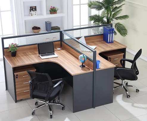 Office Workstation: Modern Two-Seater Working Station image 2
