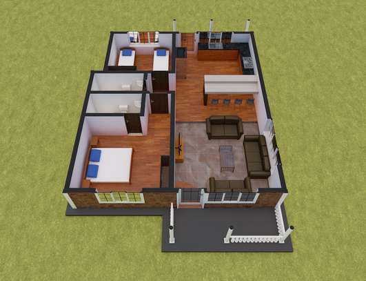 Two Bedroom Plan image 3