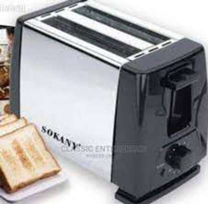 Sokany 2 Slice Bread Toaster - Silver & Black Ck image 3