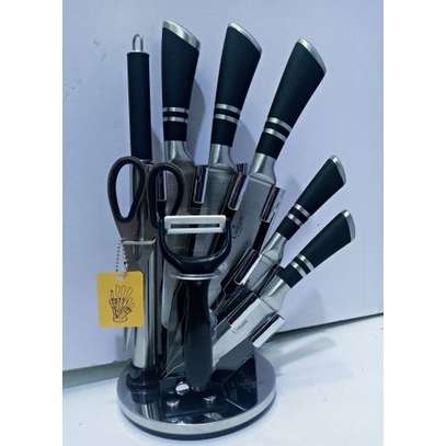 UNIQUE 9PCs Knife Set-Stainless Steel image 3