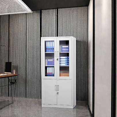 Steel & Glass Door Office Cabinet image 12