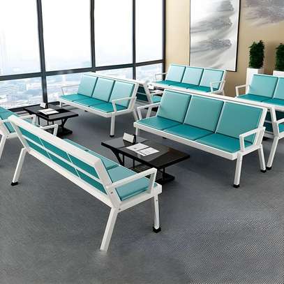 Office Bench: 3 Link Seater Heavy Padded Bench image 3