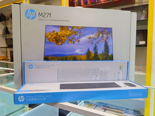 HP M27f FHD Diagonal monitor plus HP wireless Keyboard image 1