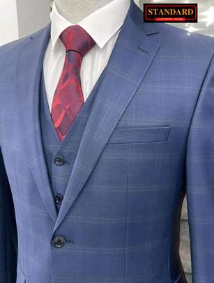 100%Wool Navy Blue Suit image 1