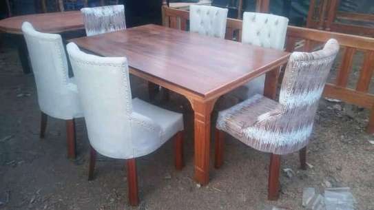 Fully tufted dining table with 6 or 8 chairs image 2