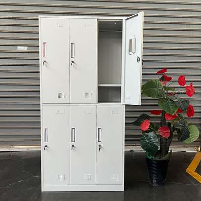 6-Door Steel Wardrobe – Metal Locker for Bedroom & Gym image 5