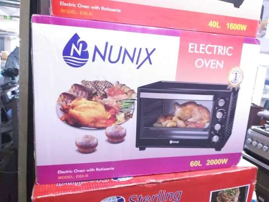 Nunix Electric Rotisserie Oven, 60L – Black image 1